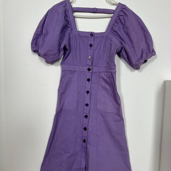 RACHEL ANTONOFF LILAC LULU STRECH DENIM DRESS SIZE 2 NEW NEVER WORN - Picture 3 of 6
